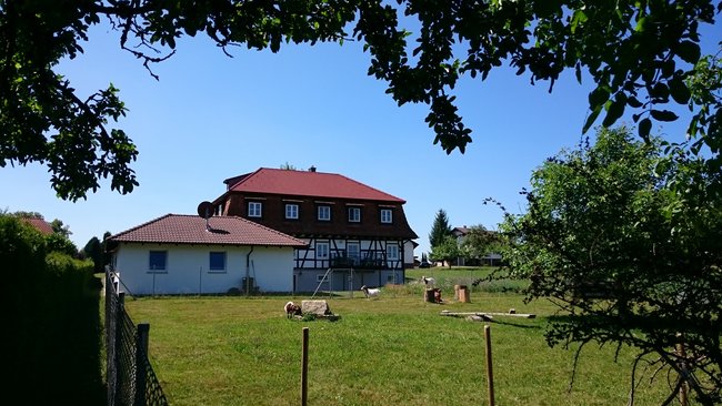 Objektansicht mit Garten 
