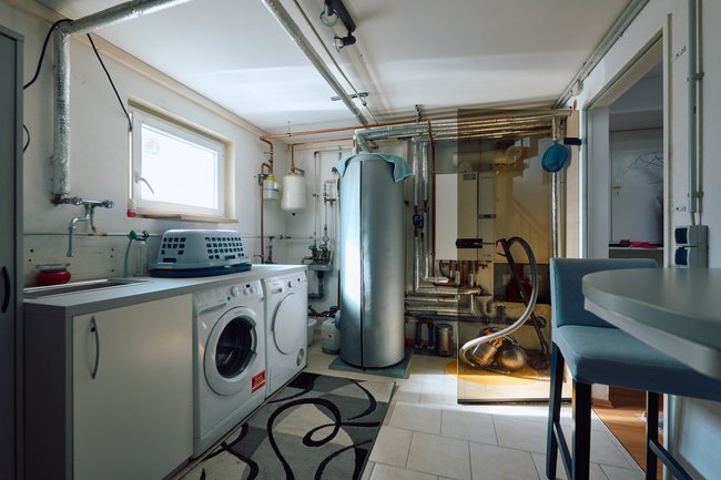 Untergeschoss, Waschküche und Haustechnik Untergeschoss, Waschküche und Haustechnik