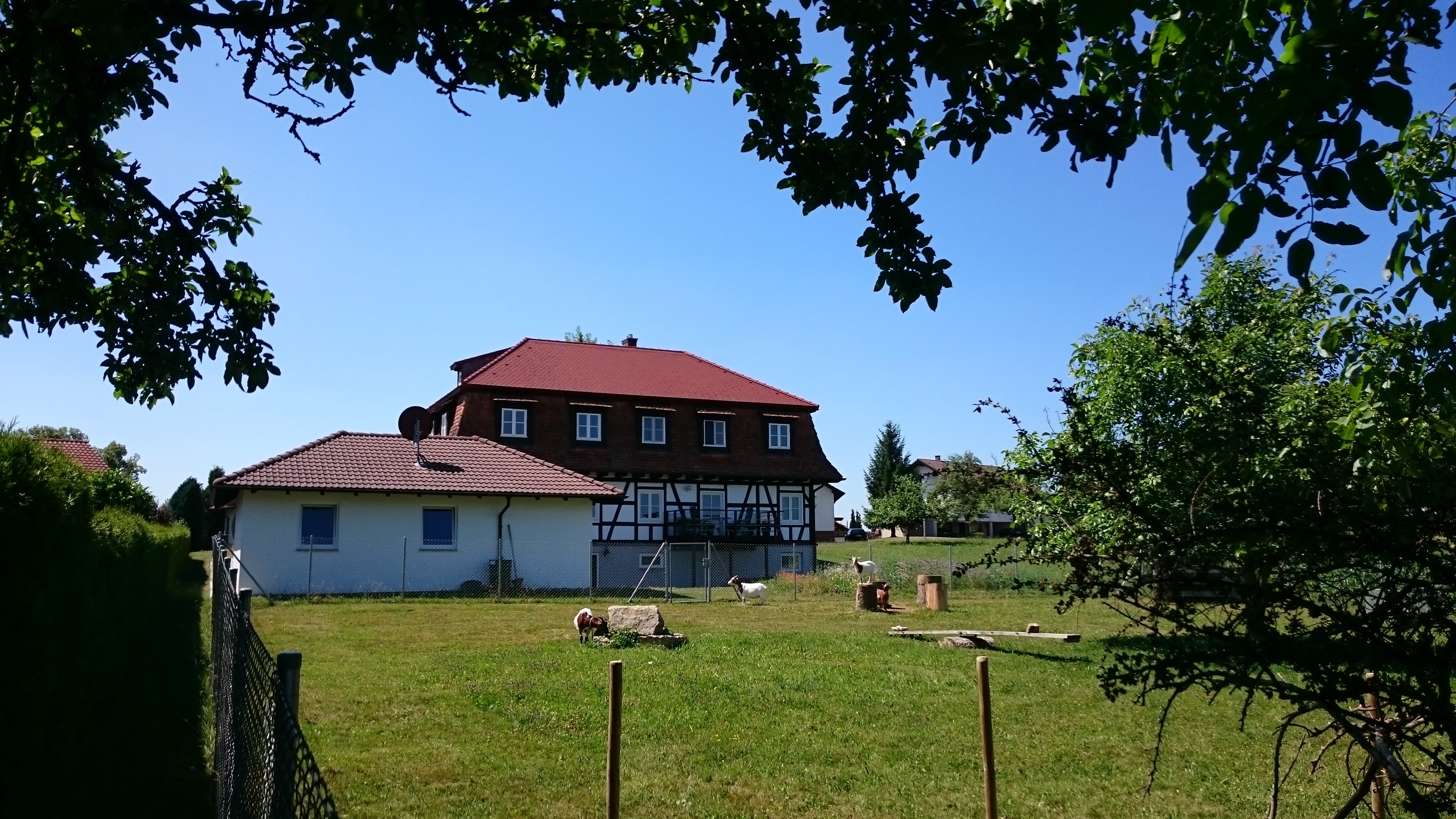 Objektansicht mit Garten 
